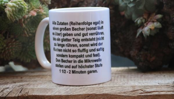 Weiße Tasse Nutellakuchen